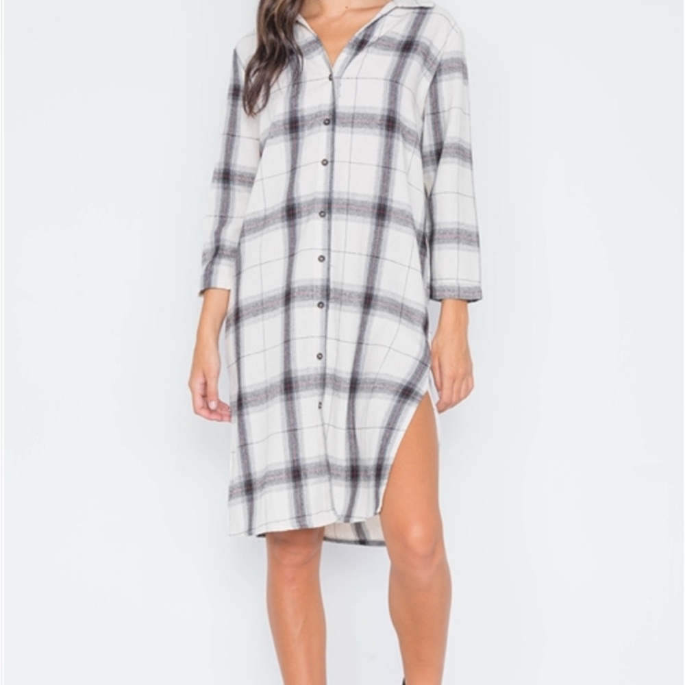 Calvin Klein Women’s Gauze Shirt Dress Tunic Cover-Up Double Slits Sz M/L Resort